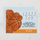 Carte Postale Remerciement d'anniversaire pour enfants de sports (Devant / Derrière)