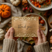 Carte Postale Remerciement d'anniversaire pour un bronzage doré