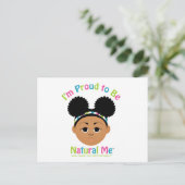Carte Postale Remerciement d'anniversaire #Proud2BNaturalMe (Debout devant)