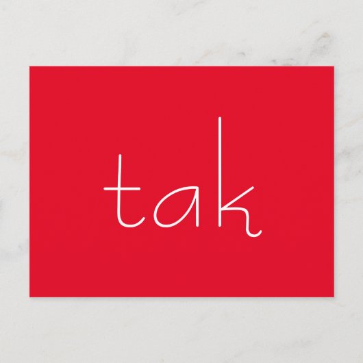 Carte Postale Remerciement danois (Devant)