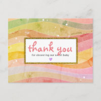 Remerciement de Baby Shower Faux Glitter