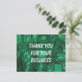 Carte Postale Remerciement de Client Appréciation Marbré Vert (Debout devant)