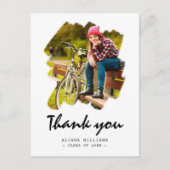 Carte Postale Remerciement de diplôme avec effet de pinceau pers (Devant)