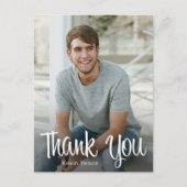 Carte Postale Remerciement de diplôme de photo de script blanc t (Devant)