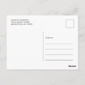 Carte Postale Remerciement de fin d'études avec un script élégan (Dos)