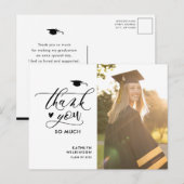 Carte Postale Remerciement de fin d'études de photo de script él (Devant / Derrière)