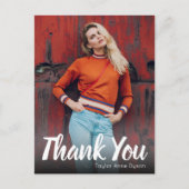 Carte Postale Remerciement de fin d'études en écriture blanche m (Devant)