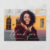 Carte Postale remerciement de fin d'études en écriture moderne b (Devant)