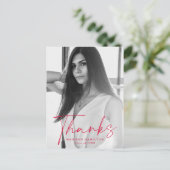 Carte Postale Remerciement de fin d'études en photo avec écritur (Debout devant)