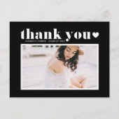 Carte Postale Remerciement de fin d'études en typographie rétro  (Devant)