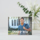 Carte Postale Remerciement de fin d'études Moderne et Cool (dos  (Debout devant)