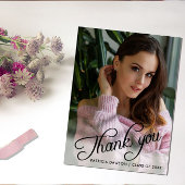 Carte Postale Remerciement de fin d'études photo calligraphique