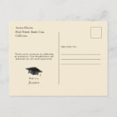 Carte Postale Remerciement de fin d'études photo verticale moder (Dos)