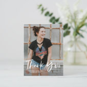 Carte Postale Remerciement de fin d'études vertical en lettrage  (Debout devant)