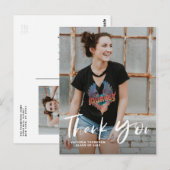 Carte Postale Remerciement de fin d'études vertical en lettrage  (Devant / Derrière)