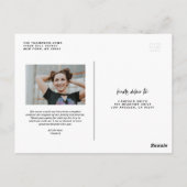 Carte Postale Remerciement de fin d'études vertical en lettrage  (Dos)