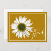 Carte Postale Remerciement de fond de moutarde de coneflower bla (Devant / Derrière)