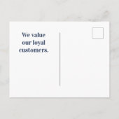 Carte Postale Remerciement de l'Appréciation de la Clientèle Gaz (Dos)