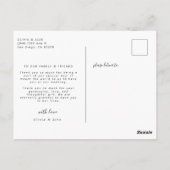 Carte Postale  Remerciement de Mariage  (Dos)