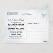 Carte Postale Remerciement de mariage aquarelle sarcelle or géod (Dos)