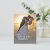 Carte Postale Remerciement de mariage avec photo verticale et ca (Debout devant)