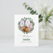 Carte Postale Remerciement de mariage Bois forestier Eucalyptus (Debout devant)