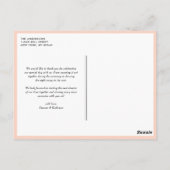 Carte Postale Remerciement de mariage botanique Fleurs de printe (Dos)