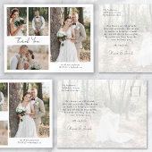 Carte Postale Remerciement de mariage de calligraphie de photo 5