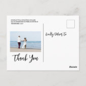 Carte Postale Remerciement de mariage de plage côtière tropicale (Dos)