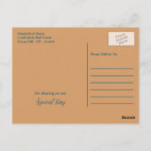 Carte Postale Remerciement de mariage de plage océanique abstrai (Dos)