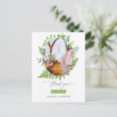 Carte Postale Remerciement de mariage de verdure de forêt boisée (Debout devant)