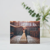 Carte Postale Remerciement de mariage écriture calligraphique ru (Debout devant)