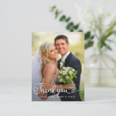 Carte Postale Remerciement de Mariage | Écriture Manuscrite sur (Debout devant)