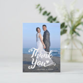 Carte Postale Remerciement de Mariage | Écriture Manuscrite sur (Debout devant)