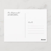 Carte Postale Remerciement de mariage en forêt de pins (Dos)