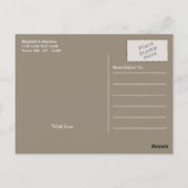 Carte Postale Remerciement de mariage en toile de jute rustique (Dos)