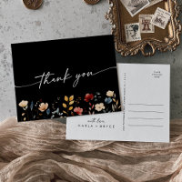 Remerciement de mariage fantaisiste Bohème Fleur S