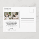 Carte Postale Remerciement de mariage moderne de Natasha Monogra (Dos)