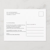 Carte Postale Remerciement de mariage photo écriture manuscrite  (Dos)