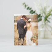 Carte Postale Remerciement de mariage photo moderne (Debout devant)