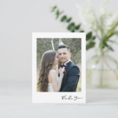 Carte Postale Remerciement de mariage photo verticale moderne (Debout devant)