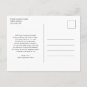 Carte Postale Remerciement de mariage simple classique élégant (Dos)