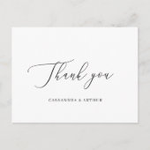 Carte Postale Remerciement de mariage simple classique élégant (Devant)