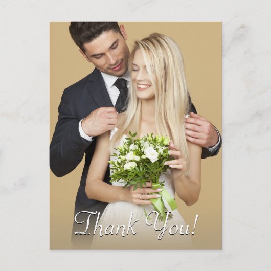 Carte Postale Remerciement de Mariage, Votre Photo & Message Vs  (Devant)