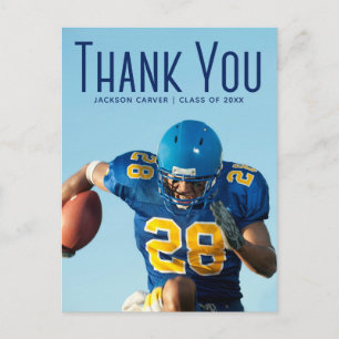 Carte Postale Remerciement de photo de diplômé avec superpositio