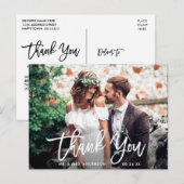 Carte Postale Remerciement de photo de mariage en écriture Moder (Devant / Derrière)