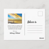 Carte Postale Remerciement de photo de mariage multiple à la pla (Dos)