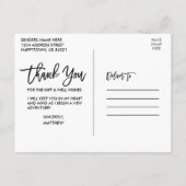 Carte Postale Remerciement de photo de remise de diplôme 4 écrit (Dos)