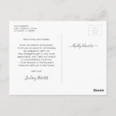 Carte Postale Remerciement de photo de remise de diplômes en écr (Dos)