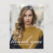 Carte Postale Remerciement de photo de remise des diplômes Chic (Devant)